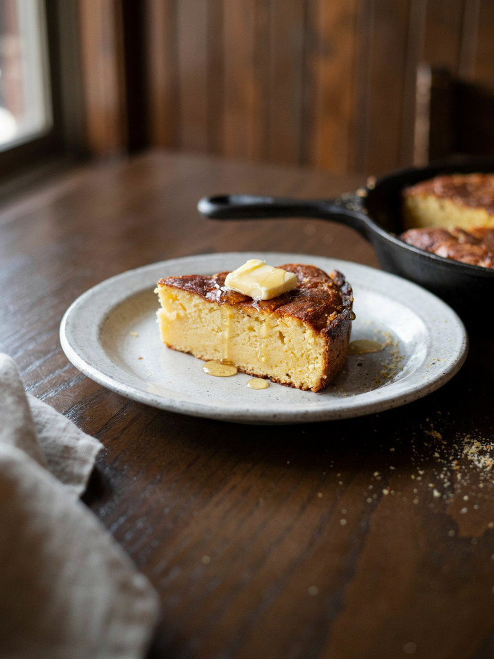 Кукурузный хлеб в чугунной сковороде (Skillet cornbread)