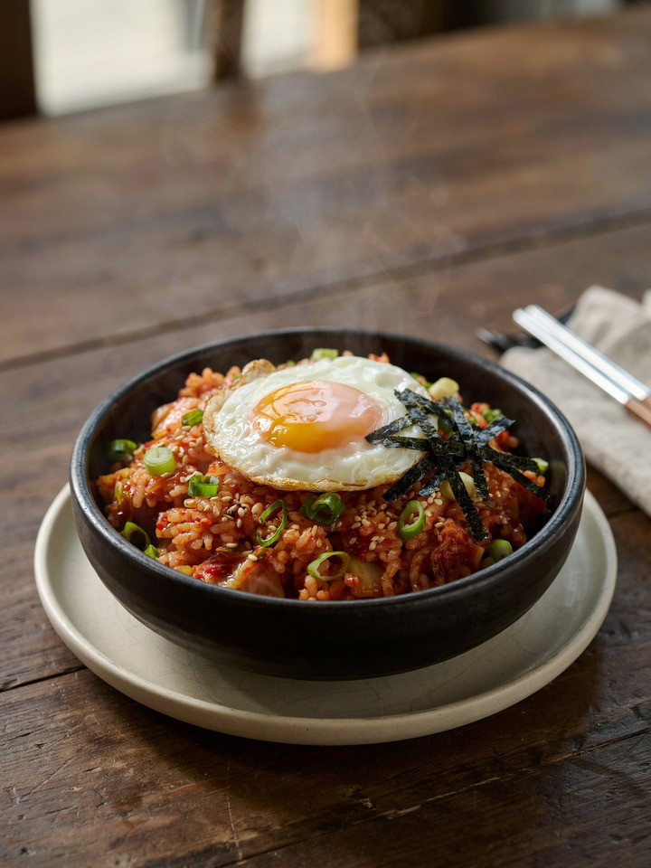 Рис с кимчи на сковороде (Kimchi bokkeumbap)
