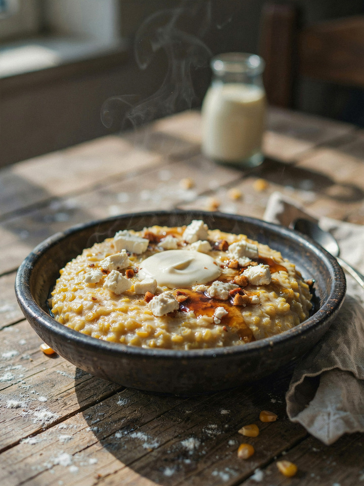 Качамак, кукурузная каша с сыром (Kačamak)