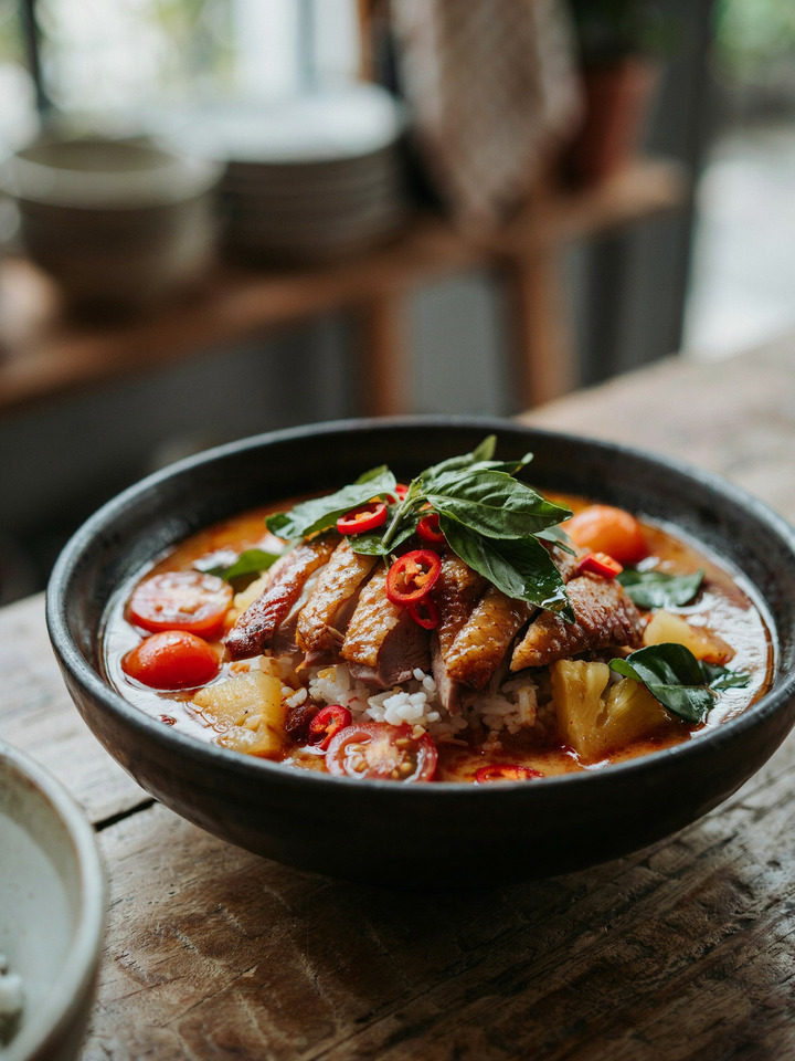Утка в красном карри (Gaeng phed ped yang)