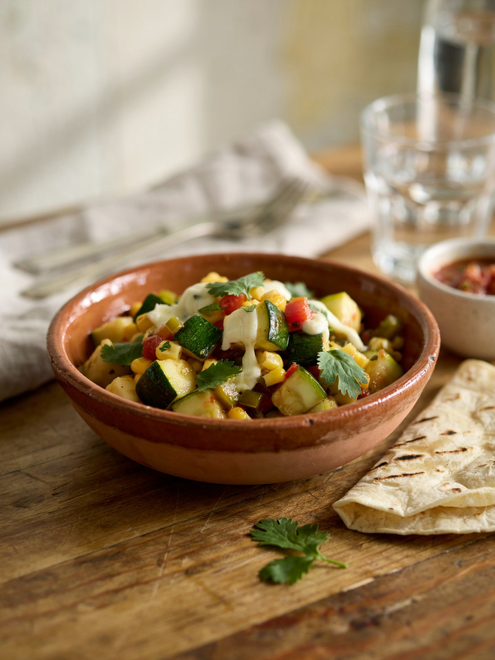 Калабасита тушёная с кукурузой (Calabacitas a la mexicana)