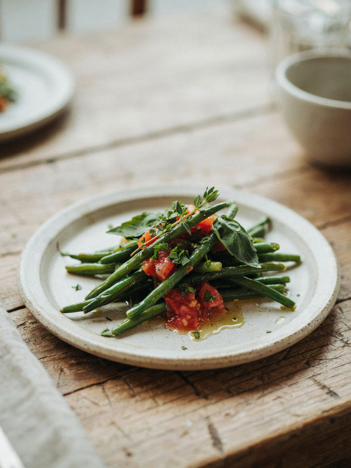 Зелёная фасоль по-провансальски (Haricots verts à la provençale)