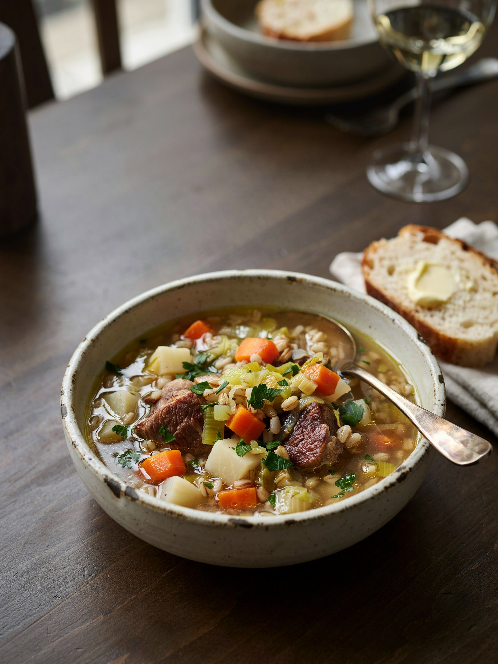 Шотландский суп из ячменя и баранины (Scotch broth)