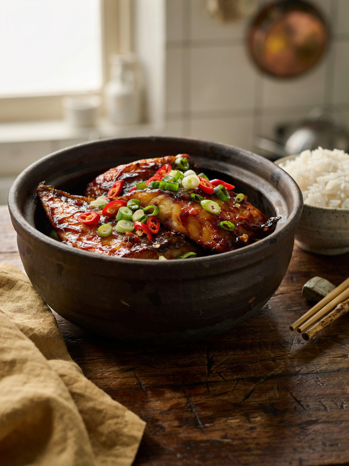 Рыба в карамели в горшочке (Cá kho tộ)