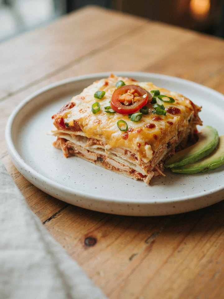 Запеканка с курицей и кукурузными лепёшками (King Ranch Chicken Casserole)
