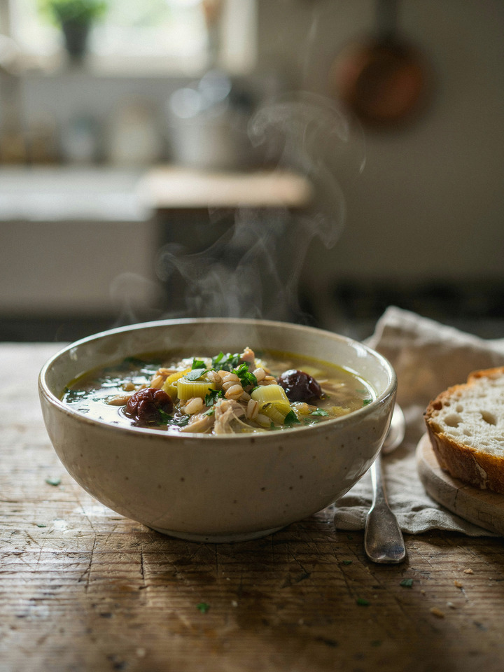 Кок-а-лики (Cock-a-leekie soup)