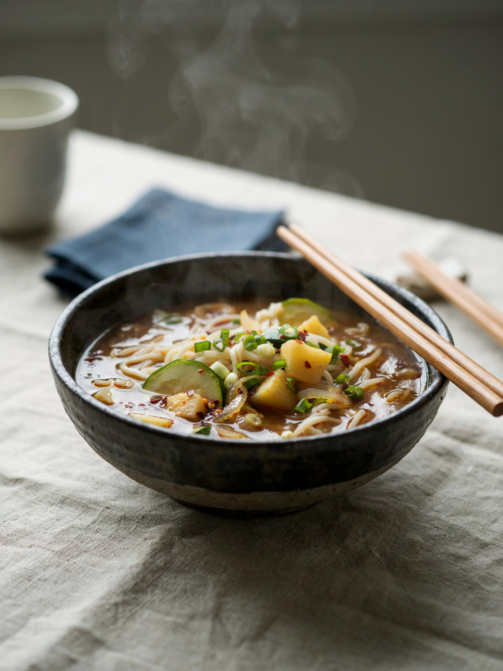 Чан кальгуксу, острый суп-лапша на тэнджане (Jang Kalguksu)