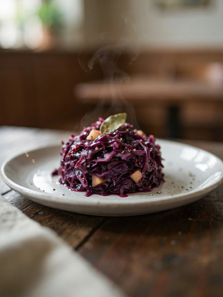 Тушёная капуста с яблоком (Blaukraut)