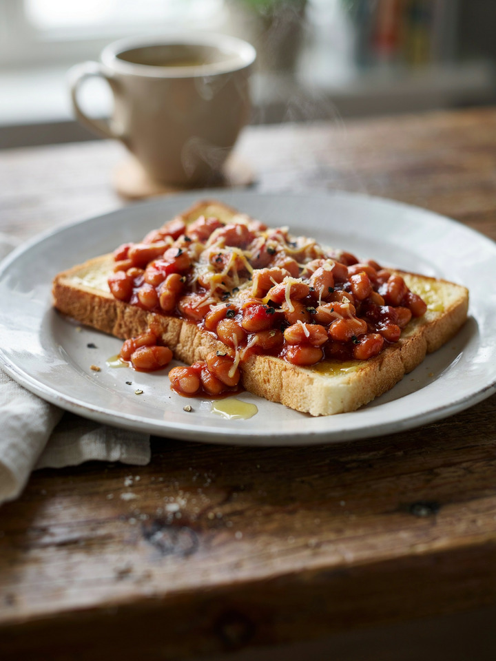 Запечённая фасоль на тосте (Beans on toast)