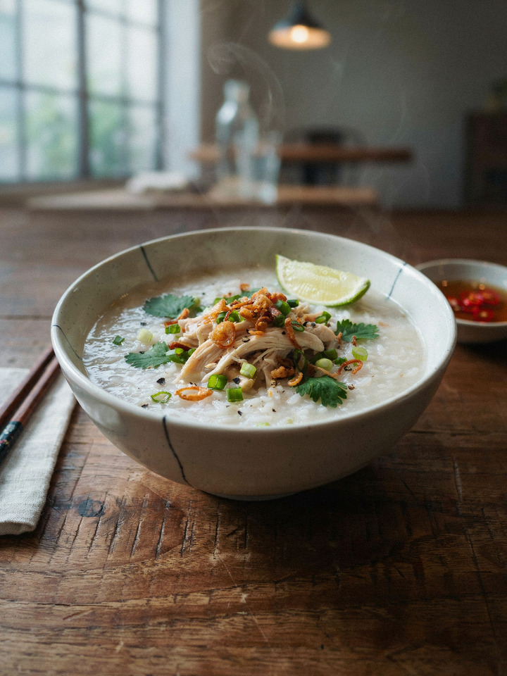 Рисовая каша с курицей (Cháo gà)